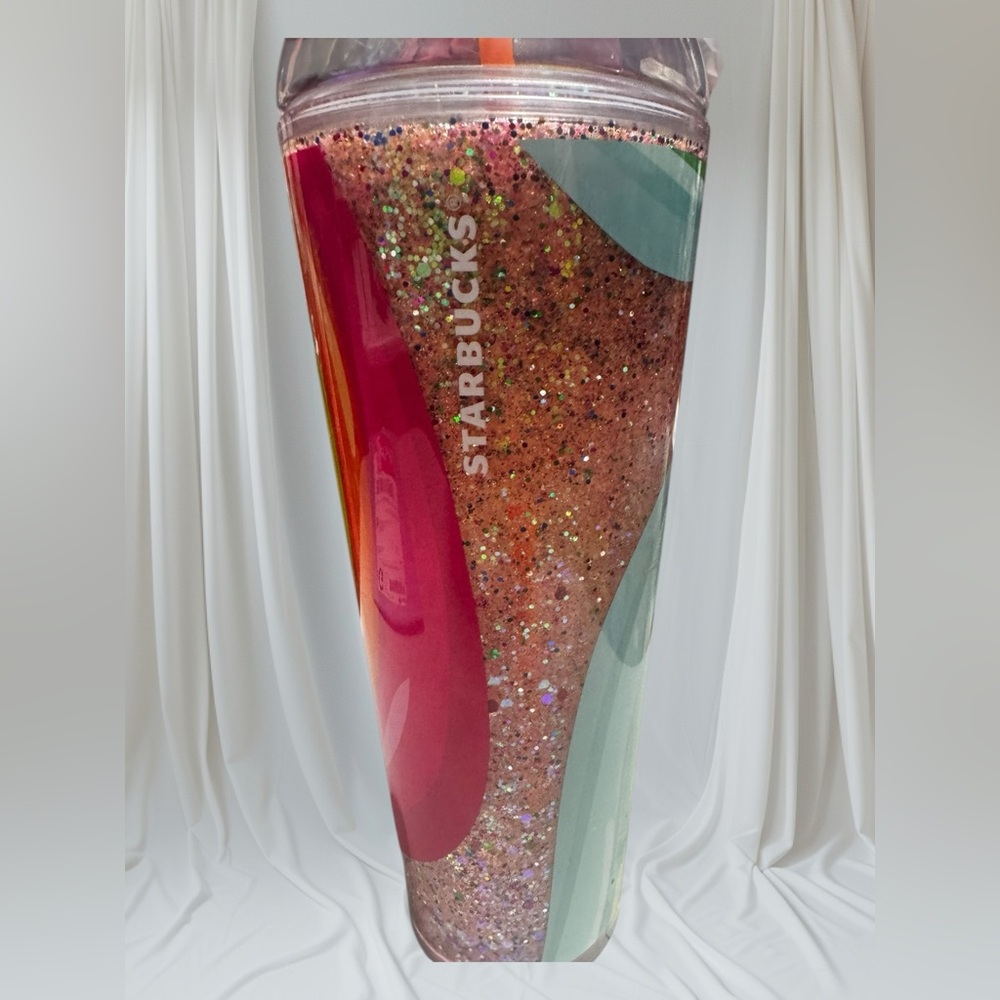 New customized Starbucks Multicolor Glitter Tumbler snowglobe - Picture 3 of 5